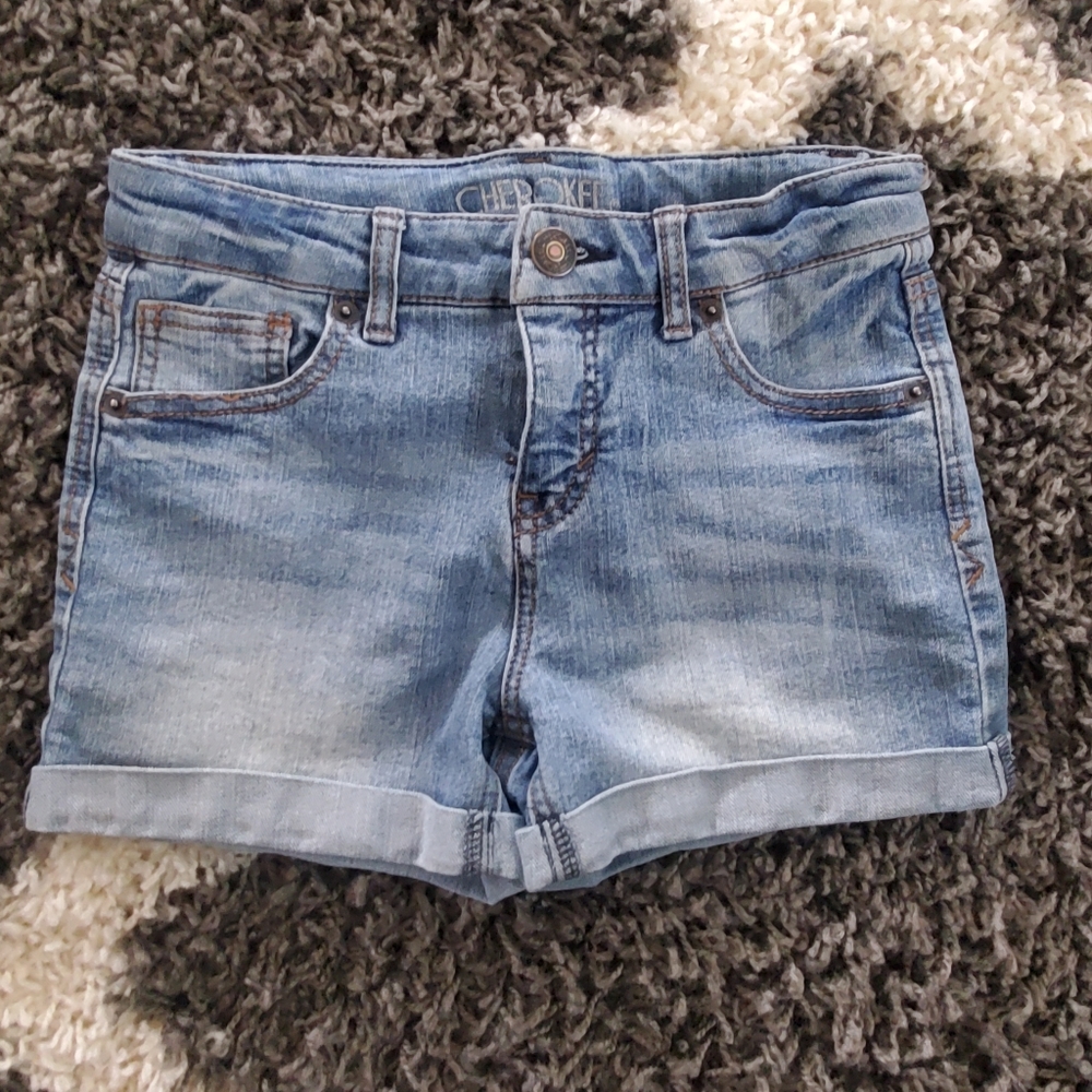 Girls jean shorts size L